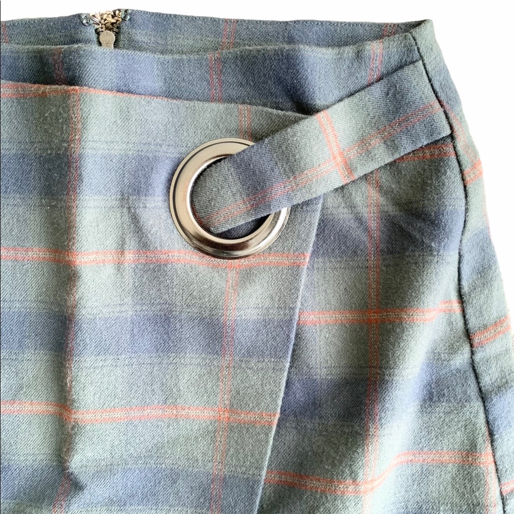 ♦️SOLD♦️Free People Tessa Plaid Faux Wrap Mini Ski - Picture 6 of 13